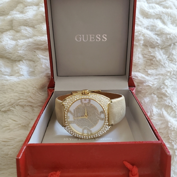 GUESS Gold Swarovski Crystal Watch - Picture 3 of 12
